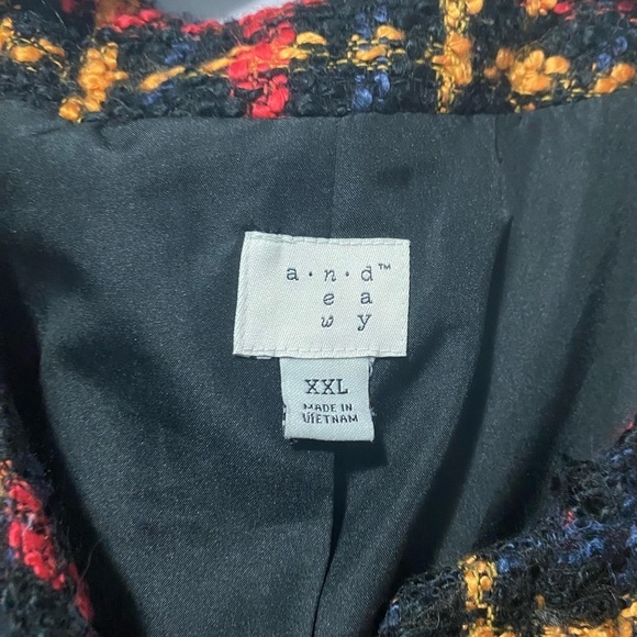 A New Day Cropped Tweed Fringed Plus Size Jacket/Blazer - Picture 5 of 13